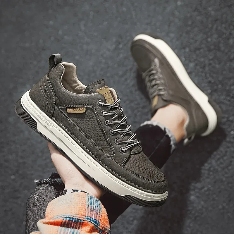 Mens Non Slip Leather Driving Walking Shoes For Men For Outdoor Jogging Skateboarding And Training Youth Boys And Students Footwear In 2024 From Dh1102695158 14.45 DHgate.Com
