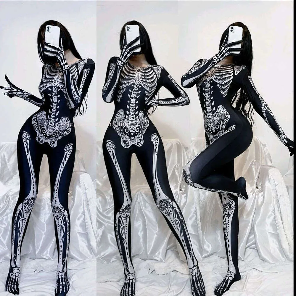 sexy skeleton body suit Womens Sexy Skeleton Bodysuit Costume With Suspenders