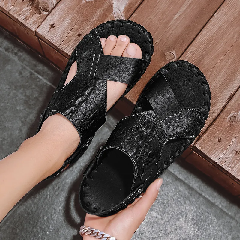 【関税込み】Sandals in Black/Silver Leather 222763-01378-o_eCom.png