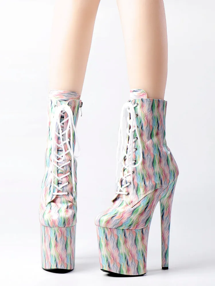 Exotic Dancer Shoes: Platform Ankle Boots, Inch Thin Heels