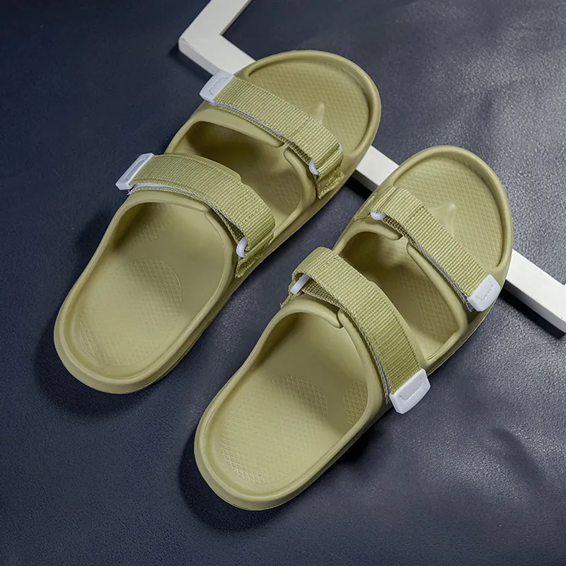 Men\'s Breathable Slip-On Sandals in Olive Green Nike Calm Medium Olive & Gum Slide Sandals | Zumiez main image 2