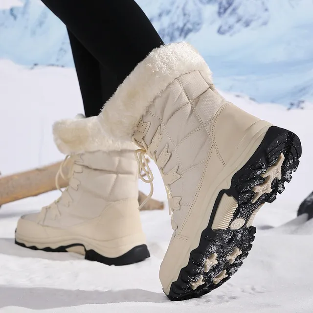 2024 Womens Waterproof Winter Waterproof Snow Boots Women Coldproof Plush Thick Warm Snow Shoes With Anti Slip Grip For Outdoor Activities From Factory Dh539178 Bulk 36.08 DHgate.Com