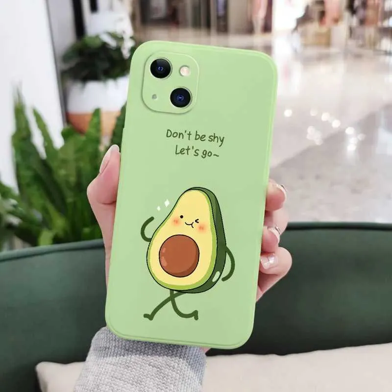 Save Big on Bulk Avocado Phone Case Avocado Phone Case For IPhone 14 13 12  11 Pro Max Mini X XR XS Max Plus 6S Plus, Soft Silicone Protective