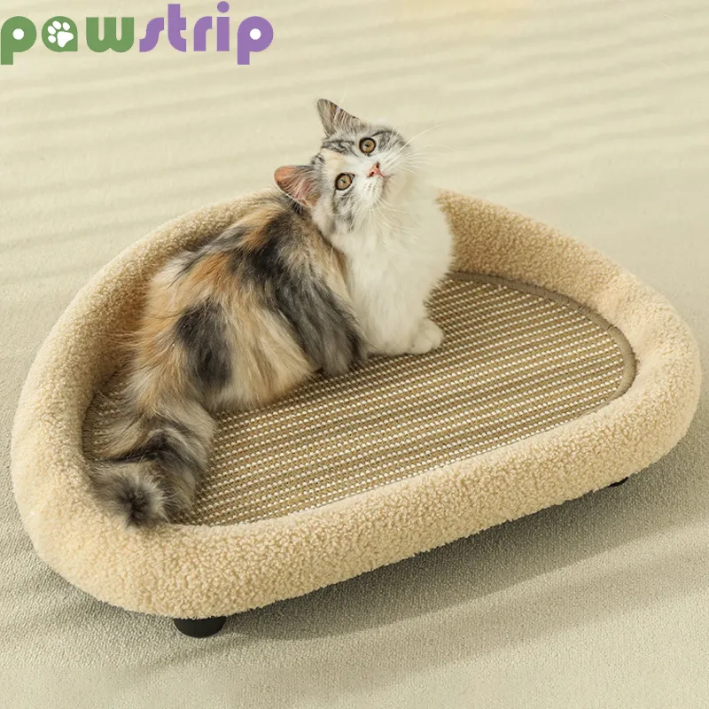 Cama De Rascador De Gato 2024 Cama De Gato De Peluche De Sisal