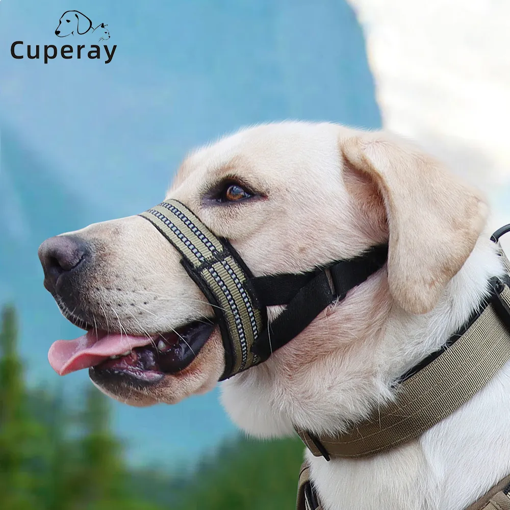 DHgate Nylon Soft Adjustable Reflective Neoprene Dog Muzzle for Small Medium and Large Dogs Ideal for Safe and Comfortable Biting and Chewing Pet Supplies