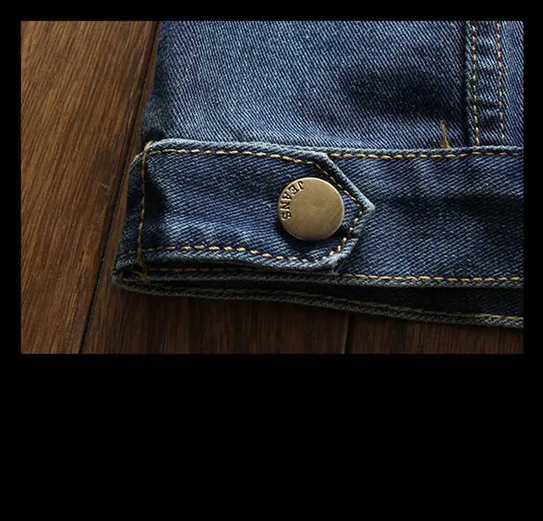 DHgate.com:Handmade Denim Jacket for Men - Casual Striped DHgate.com:Handmade Denim Jacket for Men - Casual Striped