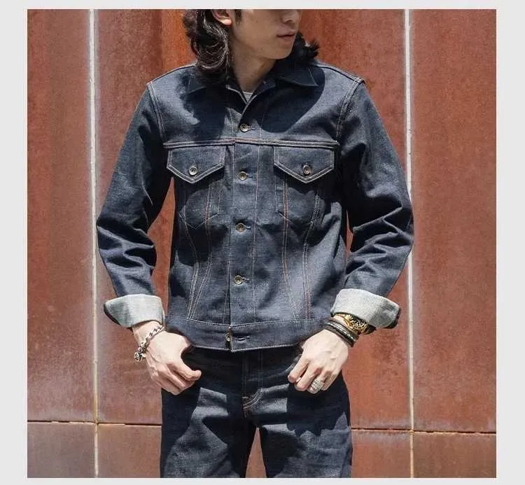 Mens Selvedge Denim Trucker Jacket - Type 3, 557XX Inspired