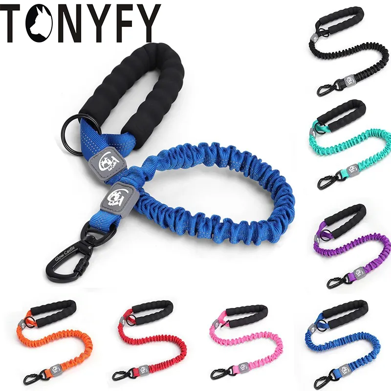 Bungee Dog Leash With Shock Absorption And Padded Handle For Dogs_voghion.com