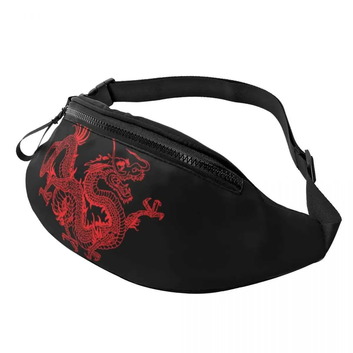 Chinese Dragon Fanny Pack for Men and Women Custom Asian Oriental Style Art Crossbody Waist Bag for Travel Hiking Phone and Money Pouch