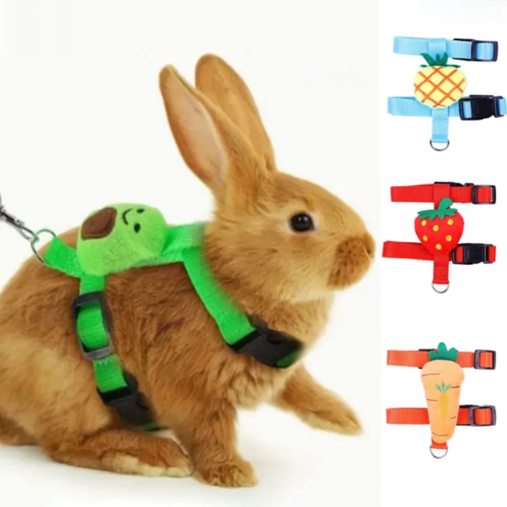 Premium Adjustable Rabbit Harness Leash Set: Breathable Pet Chest Strap ...