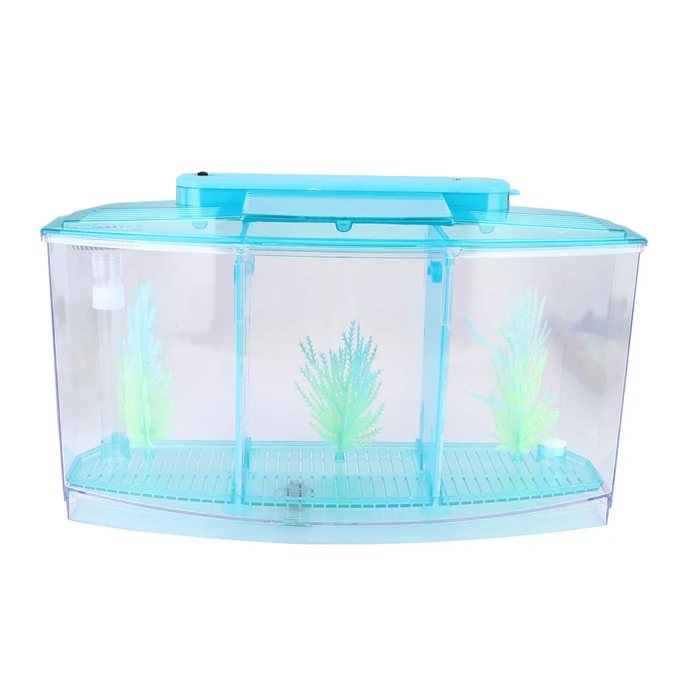 Acrylic Fish Breeding Isolation Box - Three-Compartment Aquarium Divider,  Clear Durable Fish Tank Separator for Small Tanks