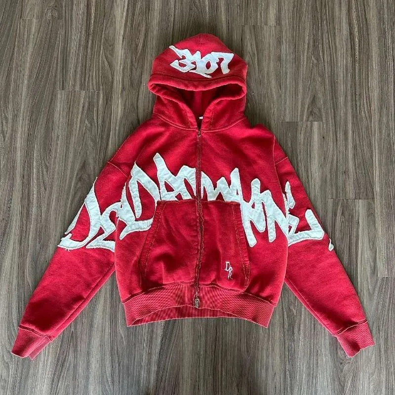 Y2K Harajuku Style Cotton Blend Letter Pattern Pullover Hoodie for
