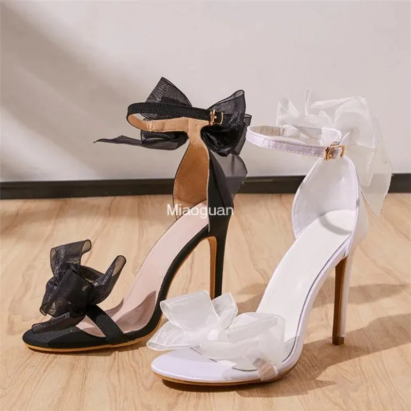 Save Big on Bulk White Bridal High Heel Sandals High Heel Designer Luxury  Sandals Classic White Women's Wedding Shoes Bridal Fashion With Bow Pointed 