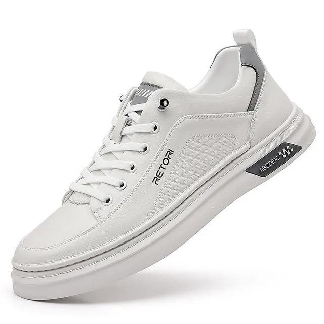 高級感 DHgate.com:Mens White Leather Casual Slip-on Sneakers パーツ