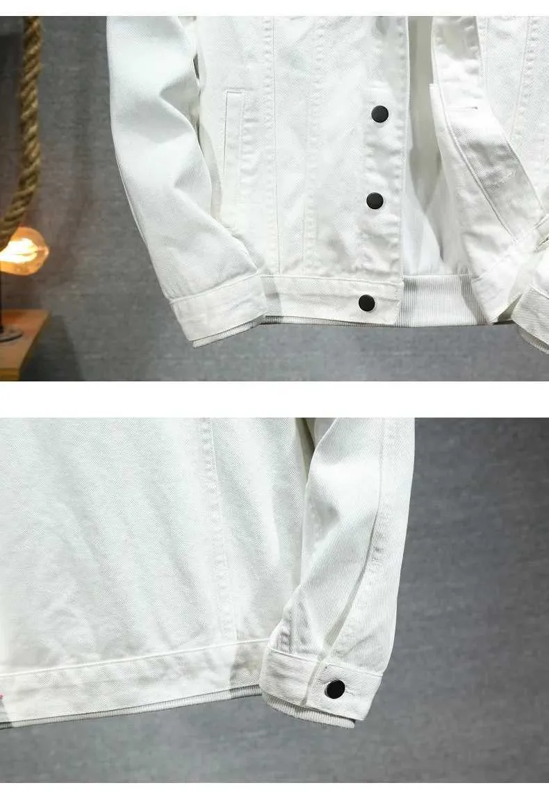 High-Quality Men's denim jean jacket for Autumn/Winter High-Quality Men's denim jean jacket for Autumn/Winter