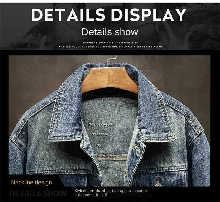 Retro Japanese Denim jeans jacket for men for Men