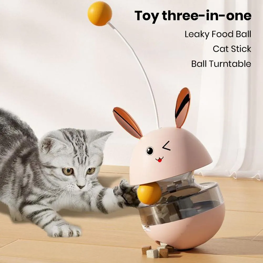 Interactive Treat Dispensing Cat Toy Automatic Rotation