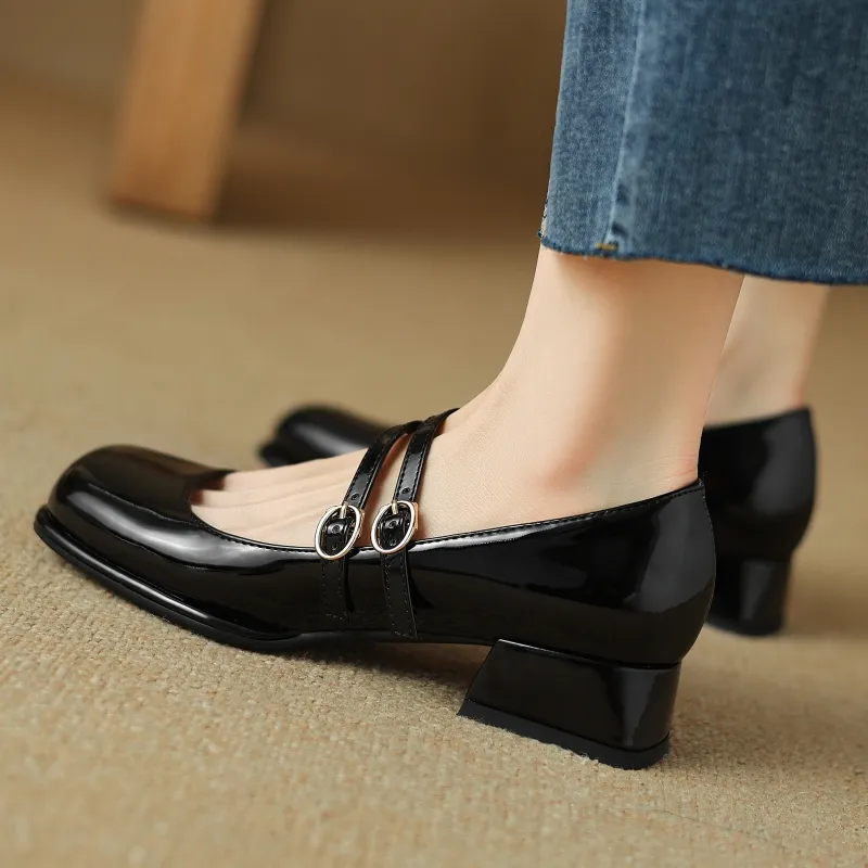 Mary Jane Chaussures Femme Chaussures Mary Jane Femme DREAM PAIRS – Plateforme 3cm, Talon 6.5cm, Bride En T, Confortables Pour Mariage Chaussures Confortables Talon Moyen