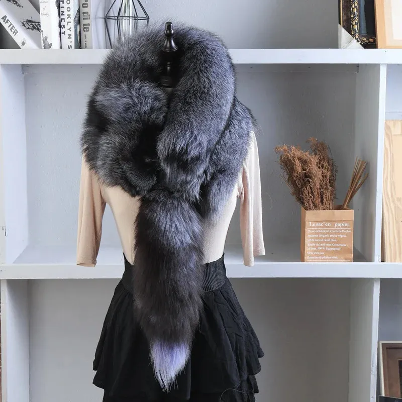 Genuine silver fox fur headband/scarf Silver Fox Fur Headband – GK Furs main image 3