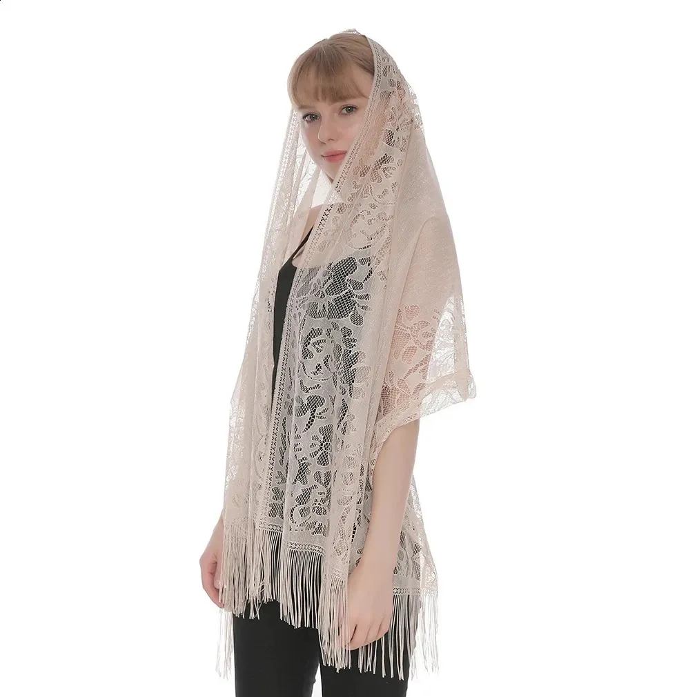 Lace Church Shawl Catholic Veil Head Scarf Women Spanish Mantilla