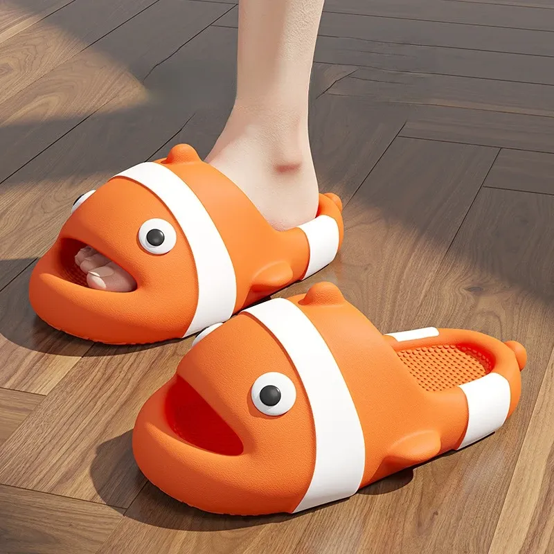 Cute Clown Fish Platform Fish Slippers For Women And Kids Antiskid Indoor Bathroom Slides Soft EVA Perfect For Summer Beach Fun And Flip Flops From Dh912328425 16.08 In Bulk DHgate.Com