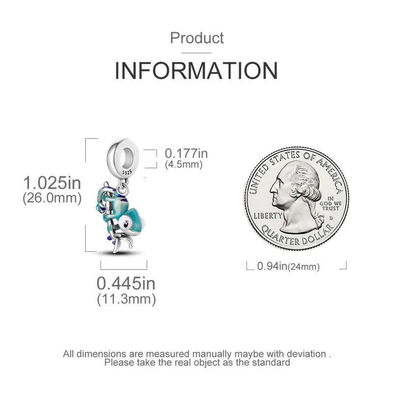 925 Sterling Silber Chamäleon Schmetterling Charm Für Armband_voghion.com