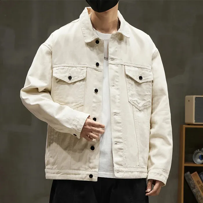 DHgate.com:Mens Denim Workwear Jacket - Retro Japanese Style