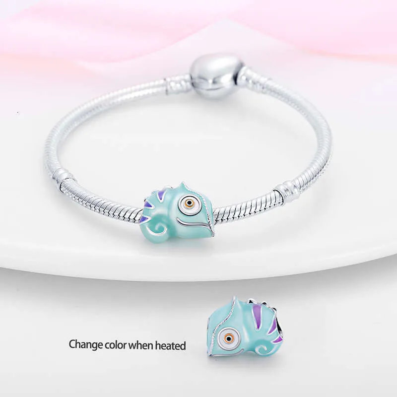 925 Sterling Silber Chamäleon Schmetterling Charm Für Armband_voghion.com