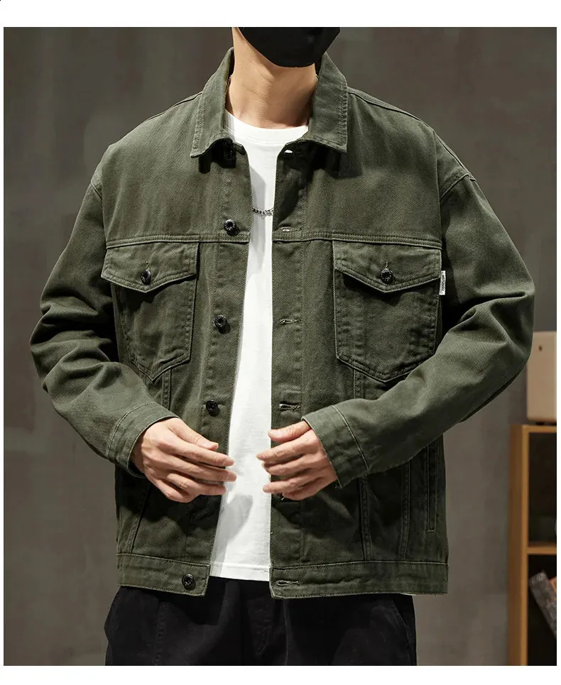 【KOOLOSET】Shoulder Pad Work Jacket DHgate.com:Mens Denim Workwear Jacket - Retro Japanese Style