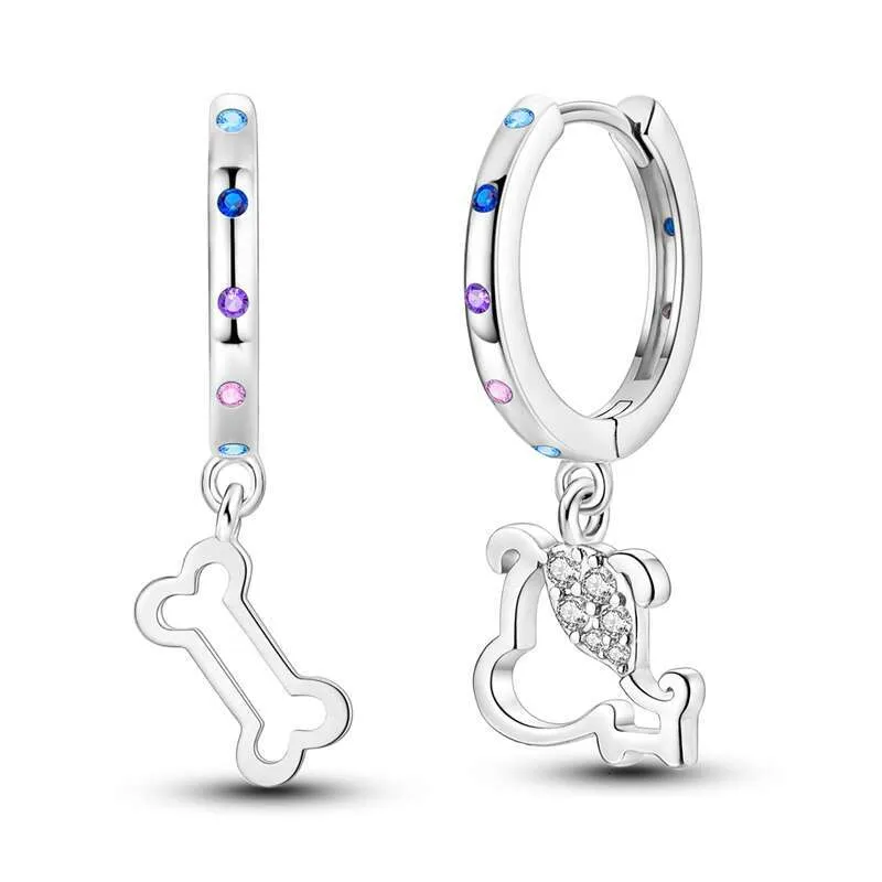 Sterling Silver Shooting Star Heart Stud Earrings For Women_voghion.com