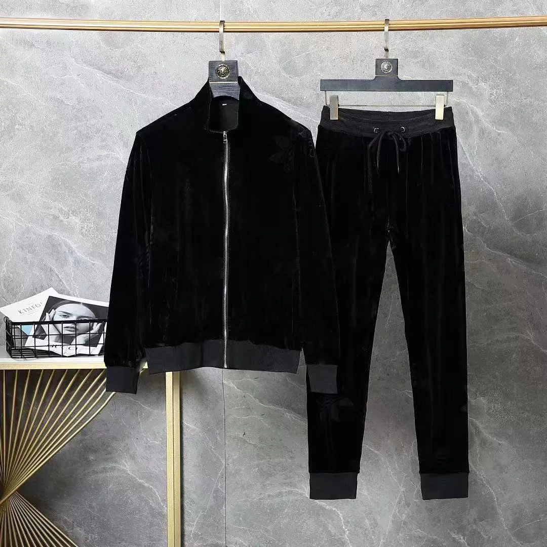 Designer Unisex Velvet Tracksuit Mens With Reflective Designer Unisex Velvet Tracksuit Mens With Reflective