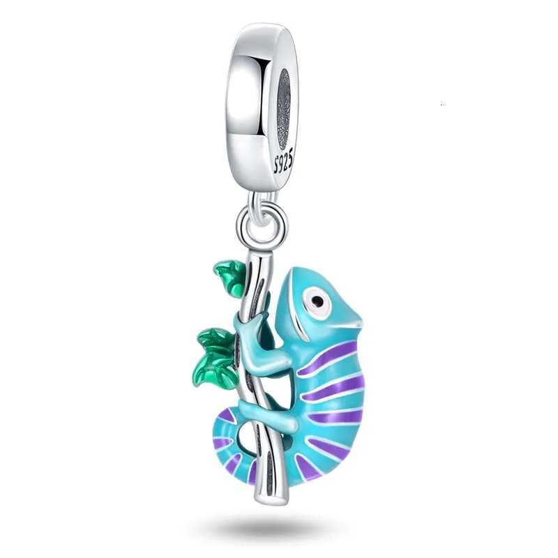 925 Sterling Silber Chamäleon Schmetterling Charm Für Armband_voghion.com
