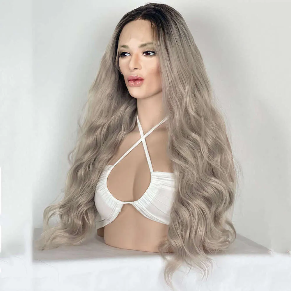Human hair blend ash gray to platinum blonde wig SULMY Platinum Ash Blonde Wigs 100% Real Human Hair for  main image 3