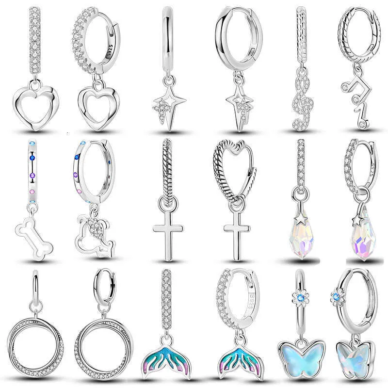 Sterling Silver Shooting Star Heart Stud Earrings For Women_voghion.com