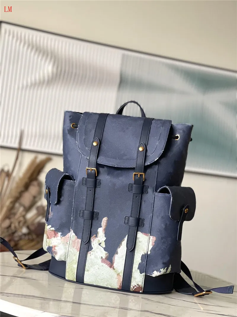 Large Designer Rucksack Macassar Leather Rucksack Bag - Designer Luxury Backpack for Men ...