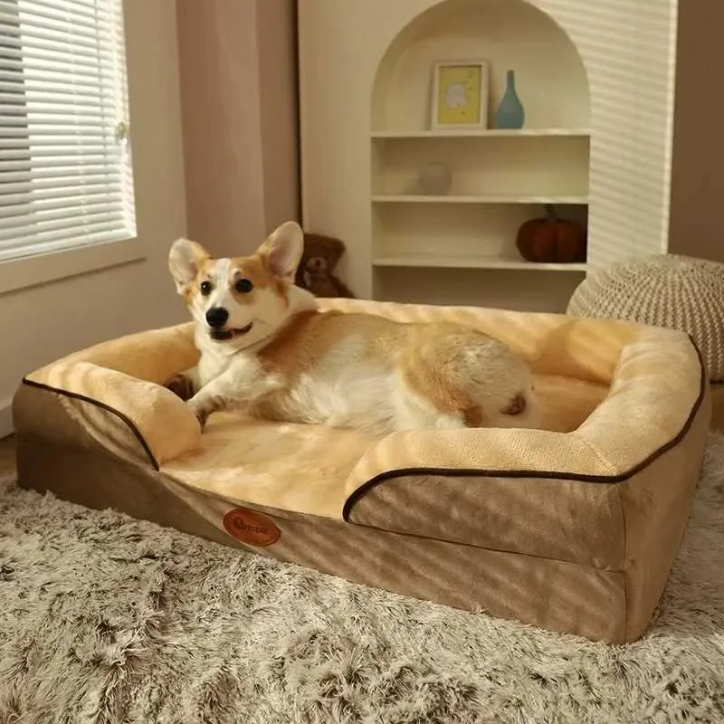 Four Seasons Pet Bed for Cats and Dogs, Comfy Rectangle Washable Nest