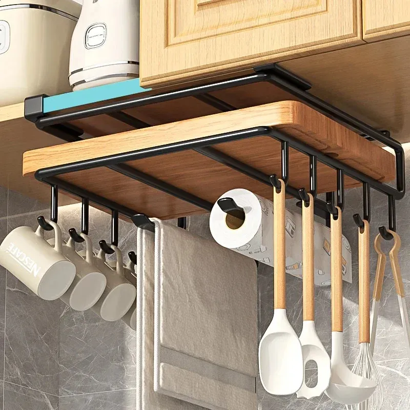 HOARBOEG Utensils Hanging Rack Kitchen Utensil Hooks 360 Rotating Wall Mounted Kitchen Wall Organizer For Brush Pots Gloves Spoons 10ML