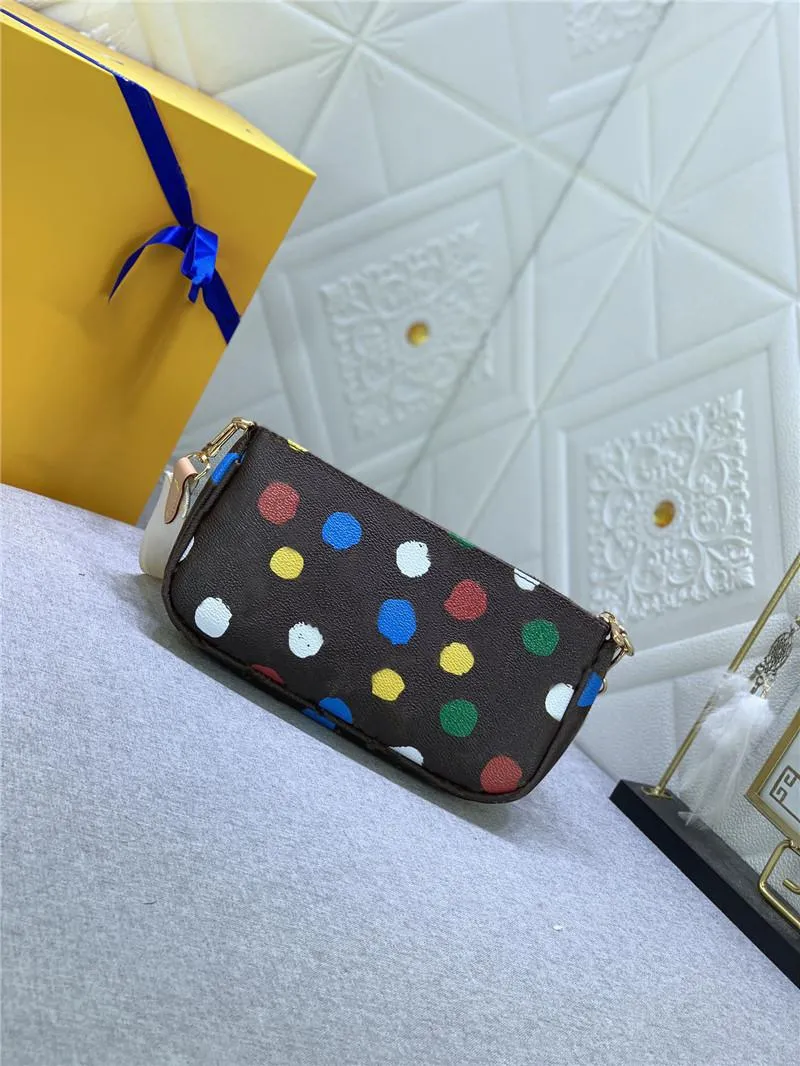 Luxury Designer Yayoi Kusama Mini Shoulder Bag With Pouch Luxury Designer Yayoi Kusama Mini Shoulder Bag With Pouch