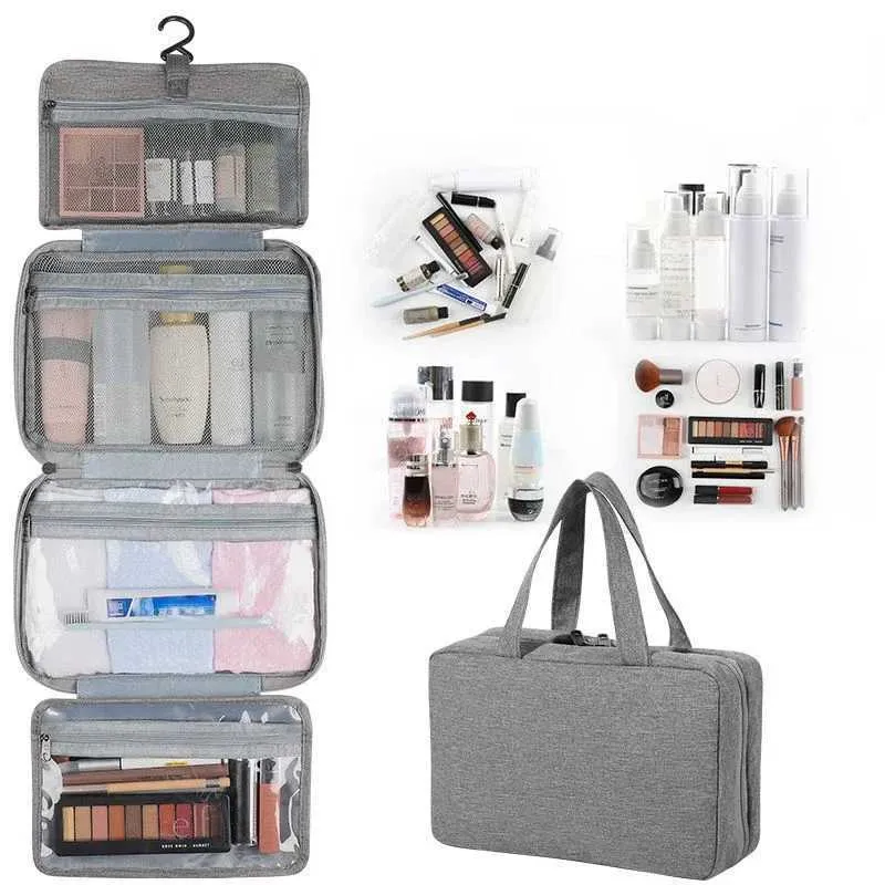 Waterproof Folding Travel Toiletry Bag with Wet/Dry Separation - Large ...