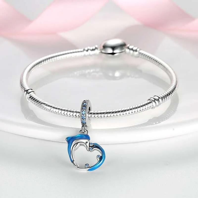 925 Sterling Silver Shell Charms Ocean Wind Dolphin Whale Pendant Beads Fit Original DIY Bracelet Necklace_voghion.com