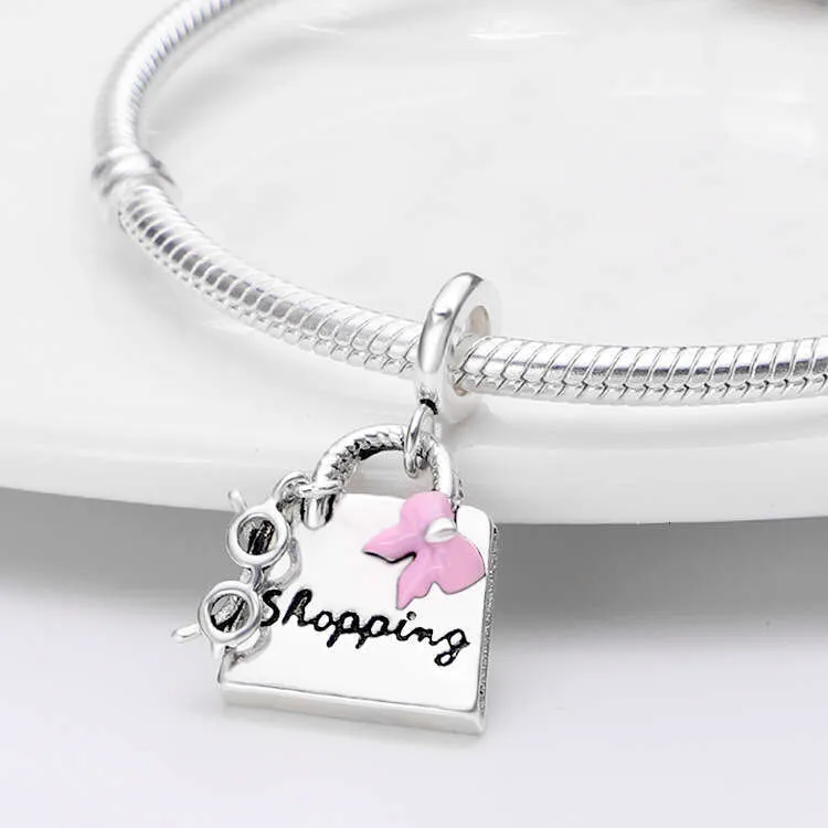 925 Sterling Silver Hot Goddess Series Perfume Lipstick High Heeled Shoes Bag Hanging Beads Charms Valentine's Day_voghion.com