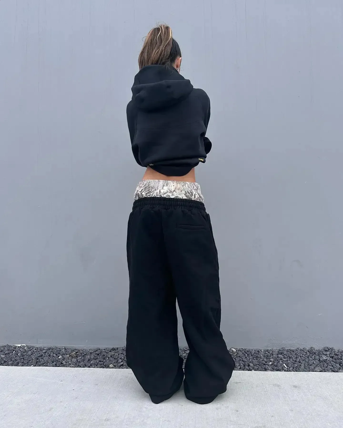 Harajuku Camouflage Embroidered Retro Puffer Pants Double
