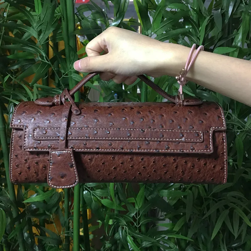 Hot Designer Bags: Exotic Print Shoulder Bag Faux Ostrich