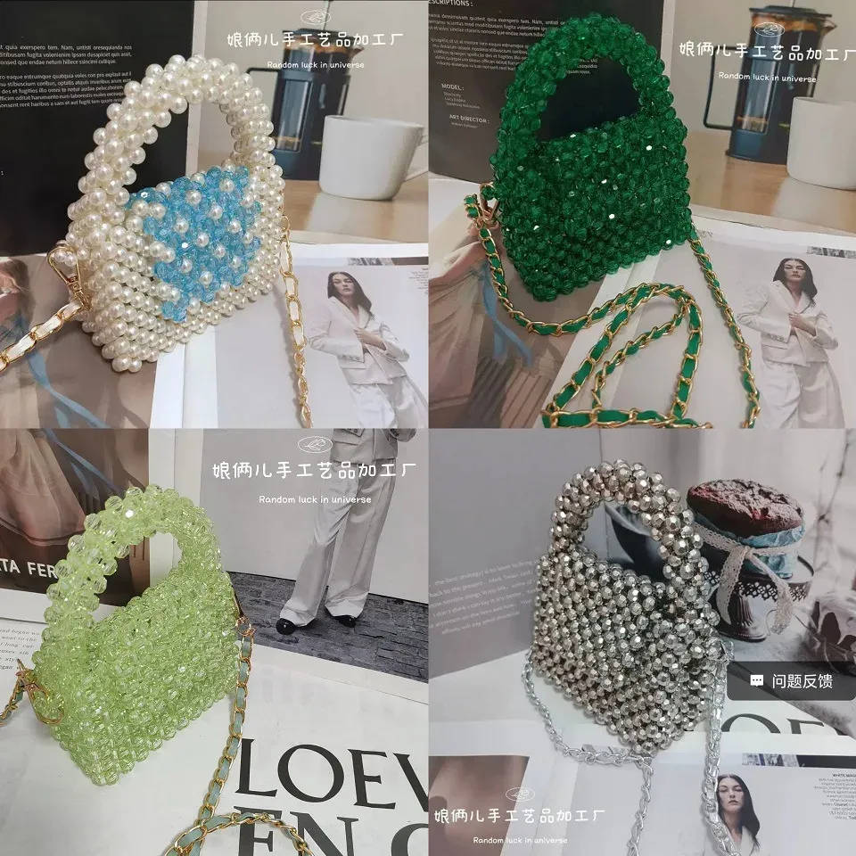 【AAKE】HEART BEAD CROSSBODY BAG DHgate.com:Pearl Beaded Mini Heart-shaped Crossbody Bag for