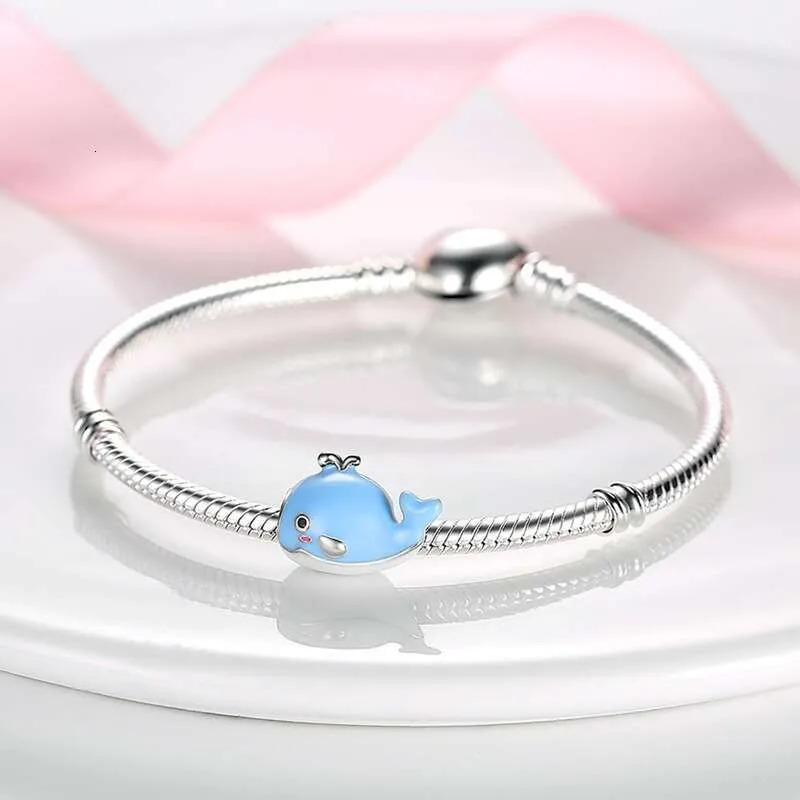 Dolphin And Whale Pendant Beads For Charm Bracelets Sterling Silver_voghion.com