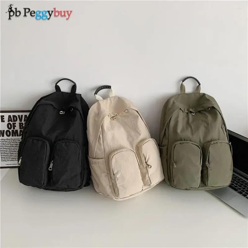Lightweight Laptop Backpack Solid Color Travel Daypack Casual Bookbag for Women and Men