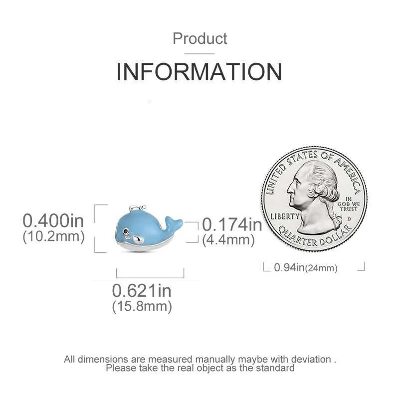 Dolphin And Whale Pendant Beads For Charm Bracelets Sterling Silver_voghion.com