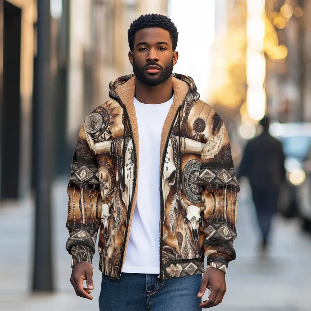 Men's Wool Puffer Coat Wool Winter Jackets For Men, Thick