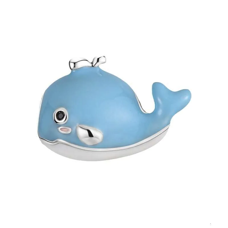 925 Sterling Silver Shell Charms Ocean Wind Dolphin Whale Pendant Beads Fit Original DIY Bracelet Necklace_voghion.com