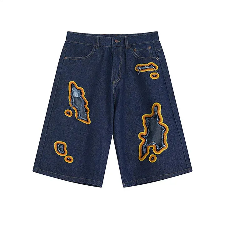 ひこSAPEur Denim Basket Shorts SAPEur DENIM VINTAGE BASKET SHORTS L Womens Distressed Denim